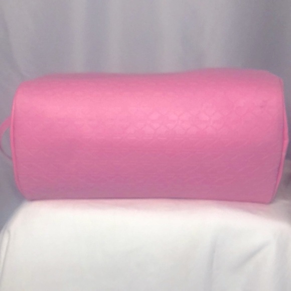 SHANE X JEFFREE pink double zip make up bag with a pig print design. - Picture 5 of 12